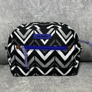 Vera Bradley Chevron Cosmetic Bag with Blue Accent